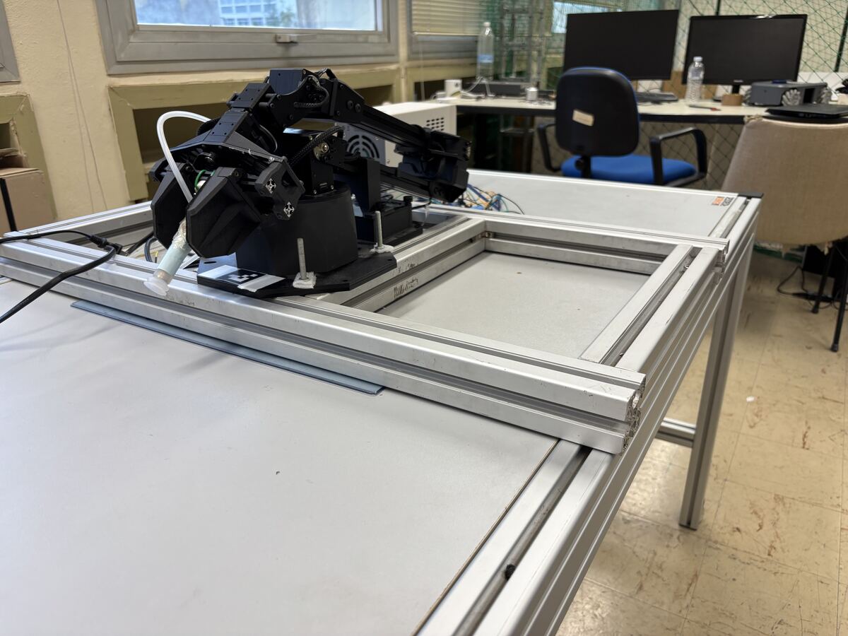 Viper-X 5-DOF robot arm with gripper on a motion platform